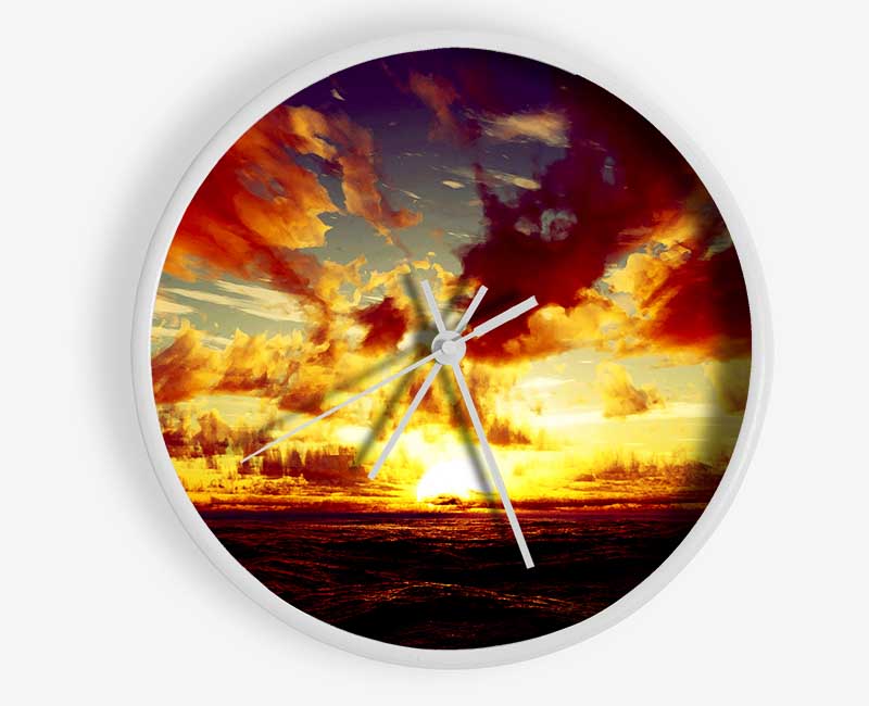 Day Break Clouds Clock - Wallart-Direct UK