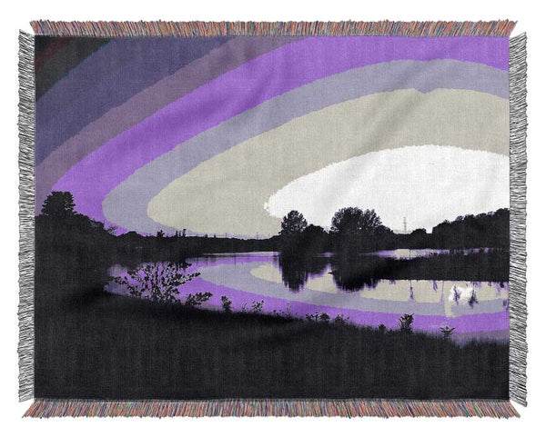 Purple Peaceful Waters Woven Blanket