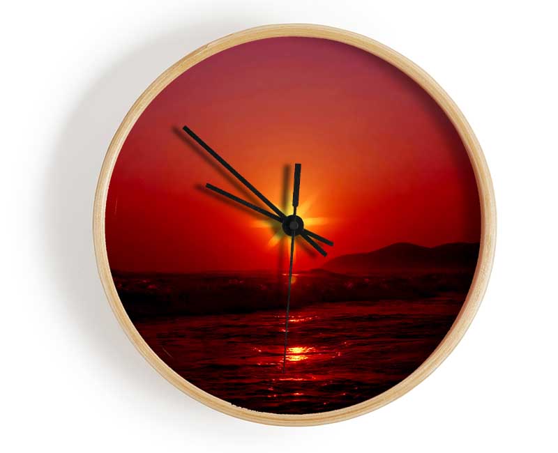 Sunstar Red Clock - Wallart-Direct UK