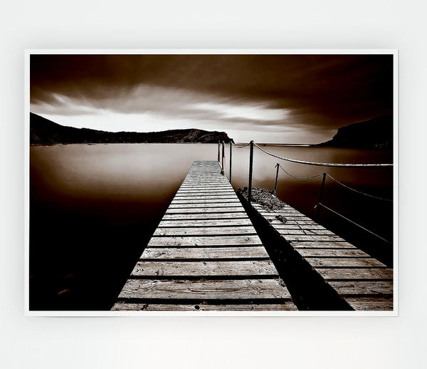 Abstractbrown Pier Print Poster Wall Art