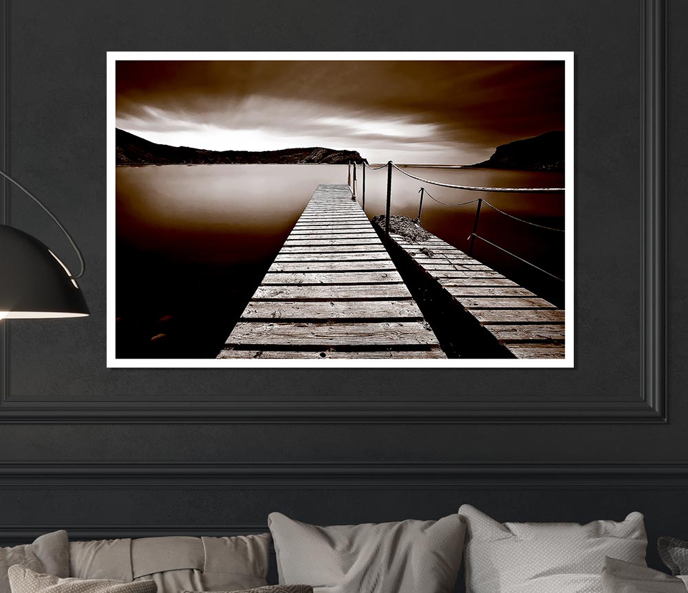 Abstractbrown Pier Print Poster Wall Art