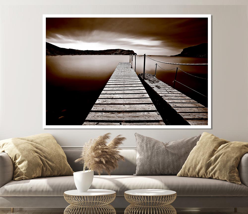 Abstractbrown Pier Print Poster Wall Art