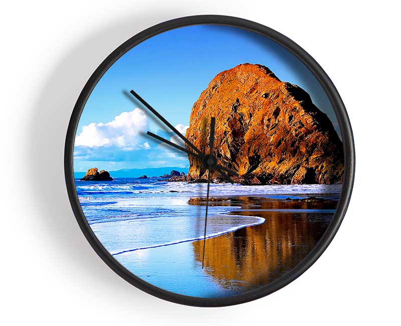 Beach Rocks Clock - Wallart-Direct UK