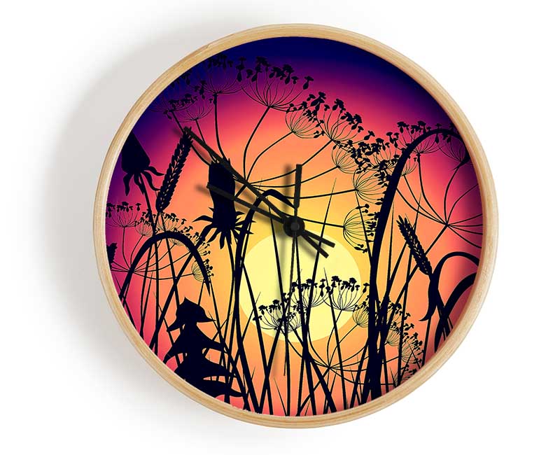 Flower Sun Glow Clock - Wallart-Direct UK