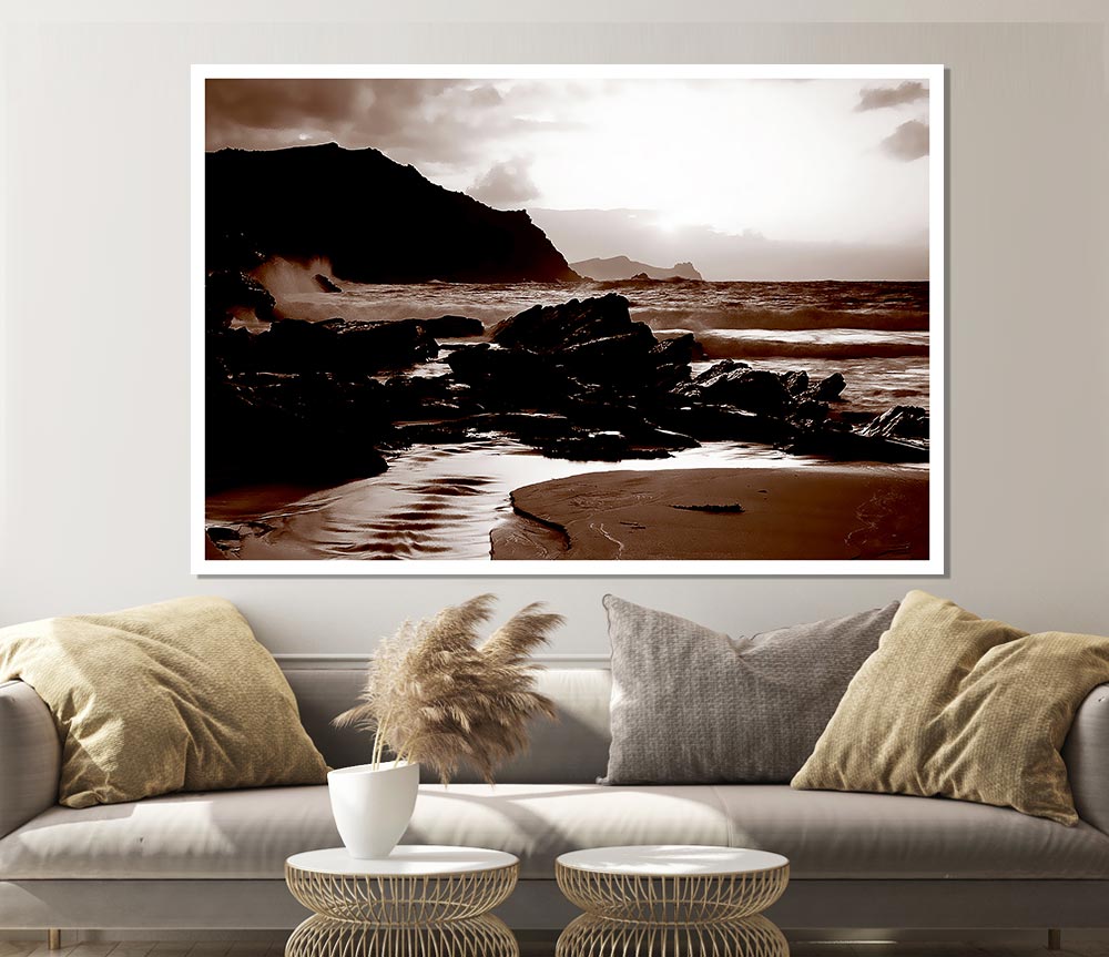 Chocolate Path To The Ocean Print Poster Wall Art