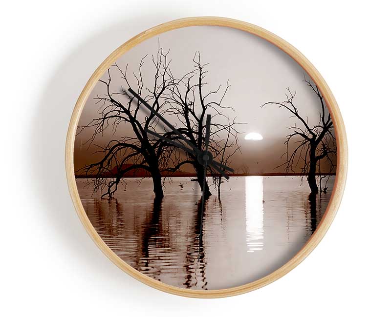 Chocolate River Tree Clock - Wallart-Direct UK