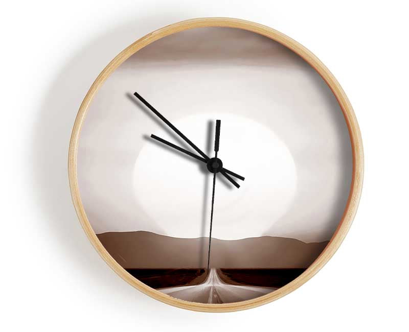 Chocolate Road To The Sun Clock - Wallart-Direct UK