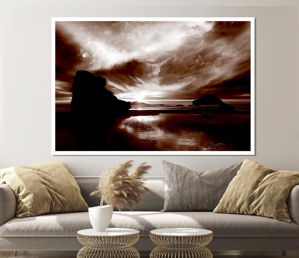 Chocolate Storm Skys Print Poster Wall Art