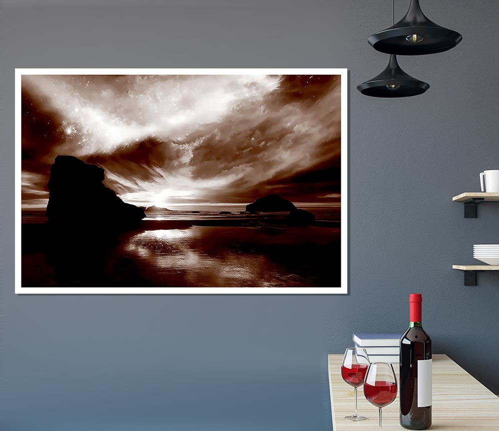 Chocolate Storm Skys Print Poster Wall Art