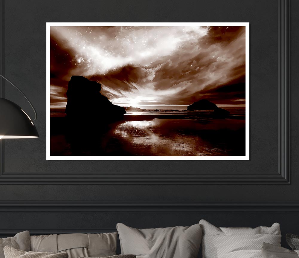 Chocolate Storm Skys Print Poster Wall Art