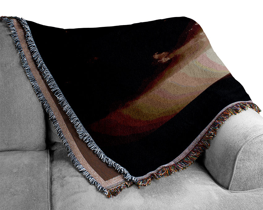 Chocolate Sun Clouds Woven Blanket