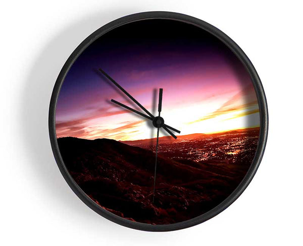 Metro Sunset Clock - Wallart-Direct UK