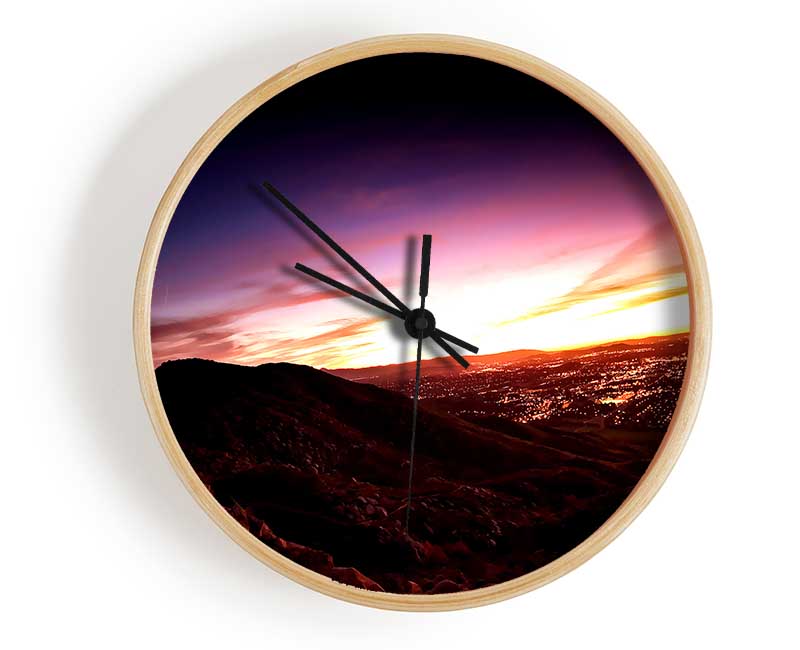 Metro Sunset Clock - Wallart-Direct UK