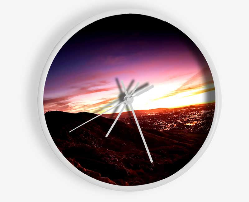 Metro Sunset Clock - Wallart-Direct UK