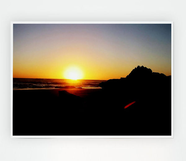 The Sun At Dusk Print Poster Wall Art