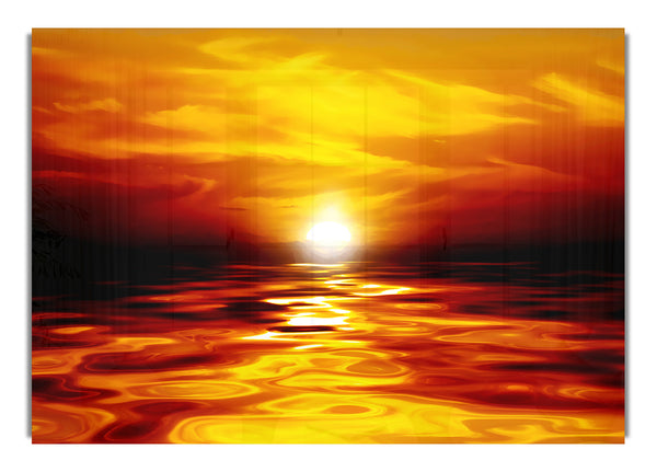 Lava Ocean Sunset Yellow