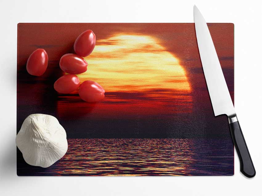 Surreal Ocean Sun Glass Chopping Board