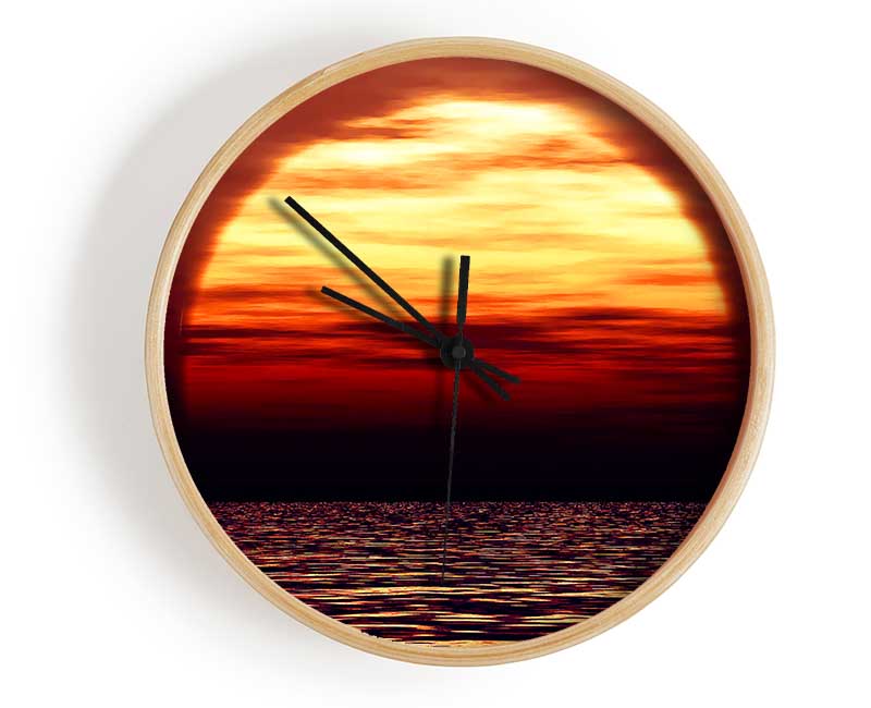 Surreal Ocean Sun Clock - Wallart-Direct UK