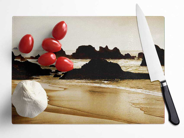 Sepia Ocean Delight Glass Chopping Board