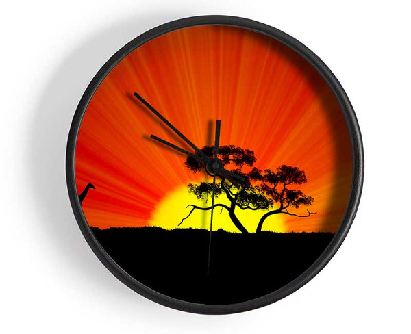 African Sunblaze Clock - Wallart-Direct UK