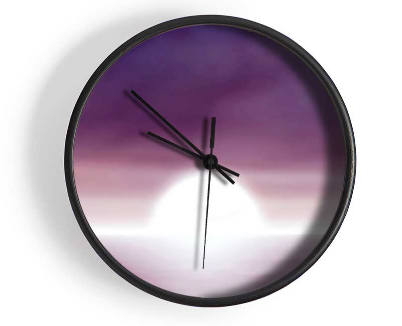 Abstact Sun Lilac Clock - Wallart-Direct UK