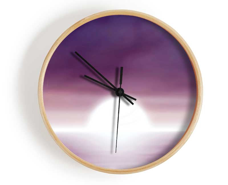 Abstact Sun Lilac Clock - Wallart-Direct UK