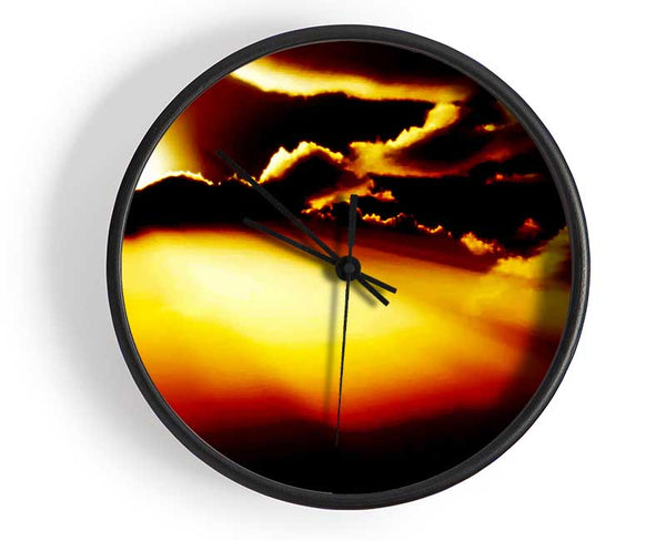 Sun Bursting Through The Clouds Clock - Wallart-Direct UK