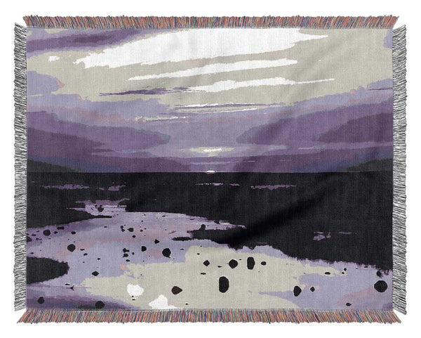 Purple Ocean Surprise Woven Blanket