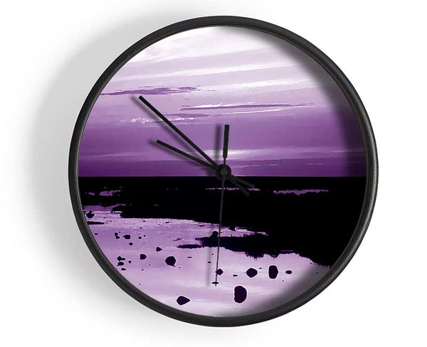 Purple Ocean Surprise Clock - Wallart-Direct UK