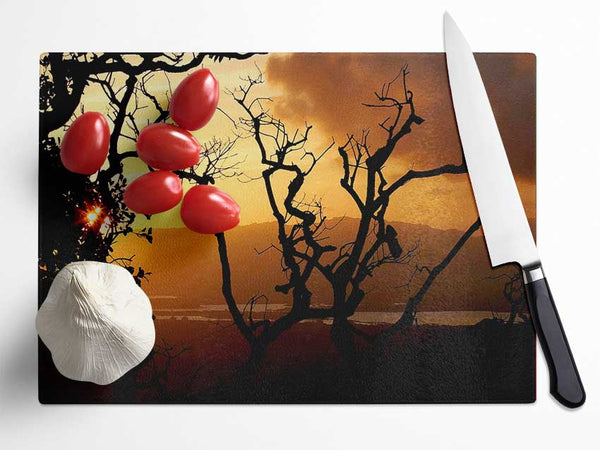 Caramel Tree Morning Glass Chopping Board