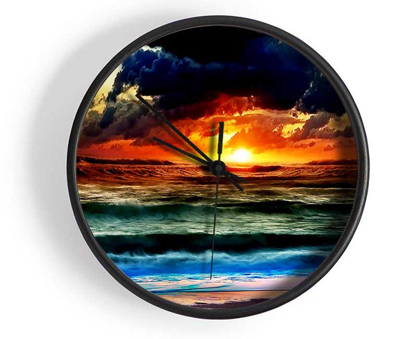 Ocean Just Before The Storm Clock - Wallart-Direct UK