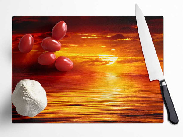 The Glistening Ocean Sun Glass Chopping Board