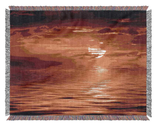 The Glistening Ocean Sun Woven Blanket