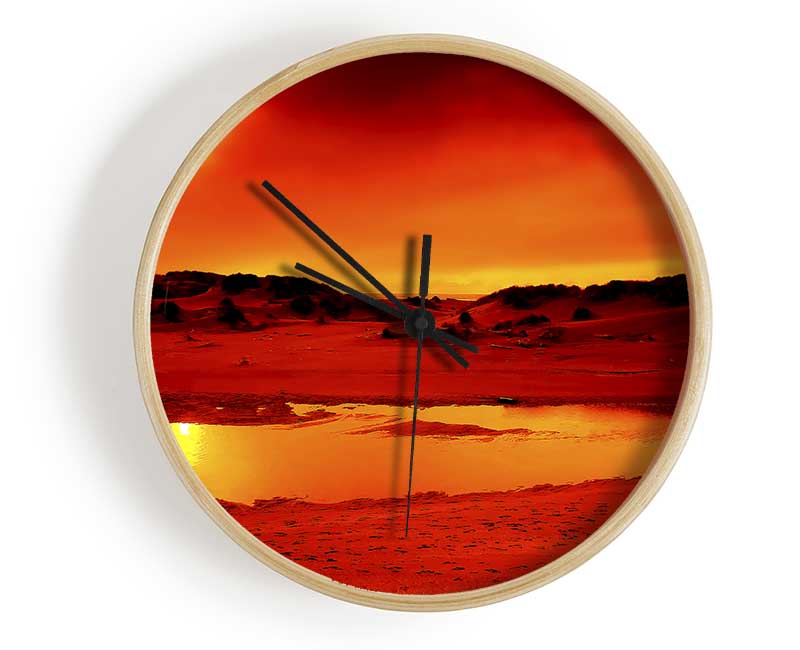 Stunning Ocean Sand Dunes Clock - Wallart-Direct UK