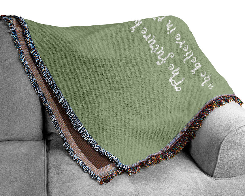 Famous Quote Eleanor Roosevelt The Future Belongs To Those Lime Green Woven Blanket