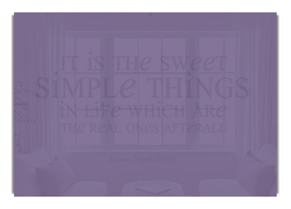 Laura Wilder It Is The Sweet Simple Things Lilac