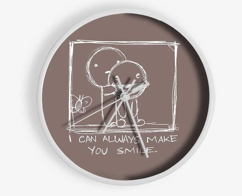 I Can Always Make You Smile Beige Clock - Wallart-Direct UK