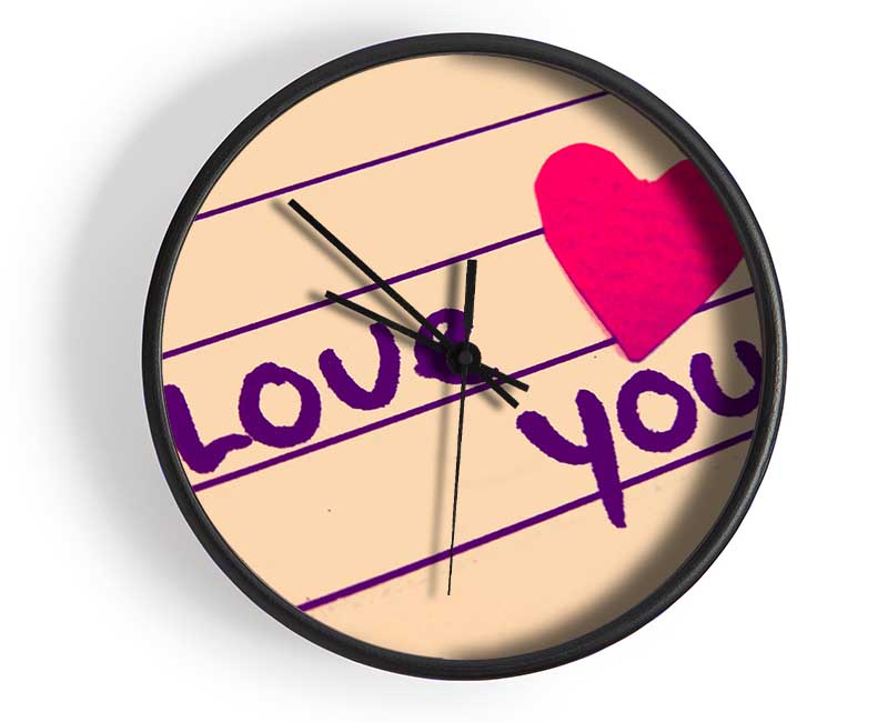 Love Quote I Love You Heart Clock - Wallart-Direct UK