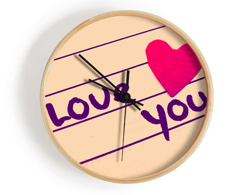 Love Quote I Love You Heart Clock - Wallart-Direct UK