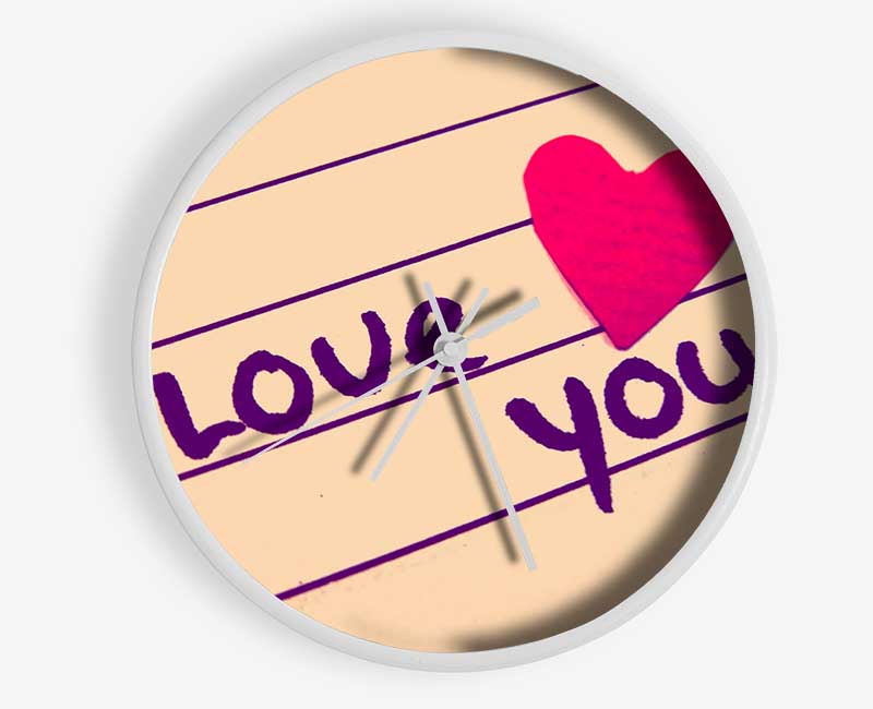 Love Quote I Love You Heart Clock - Wallart-Direct UK