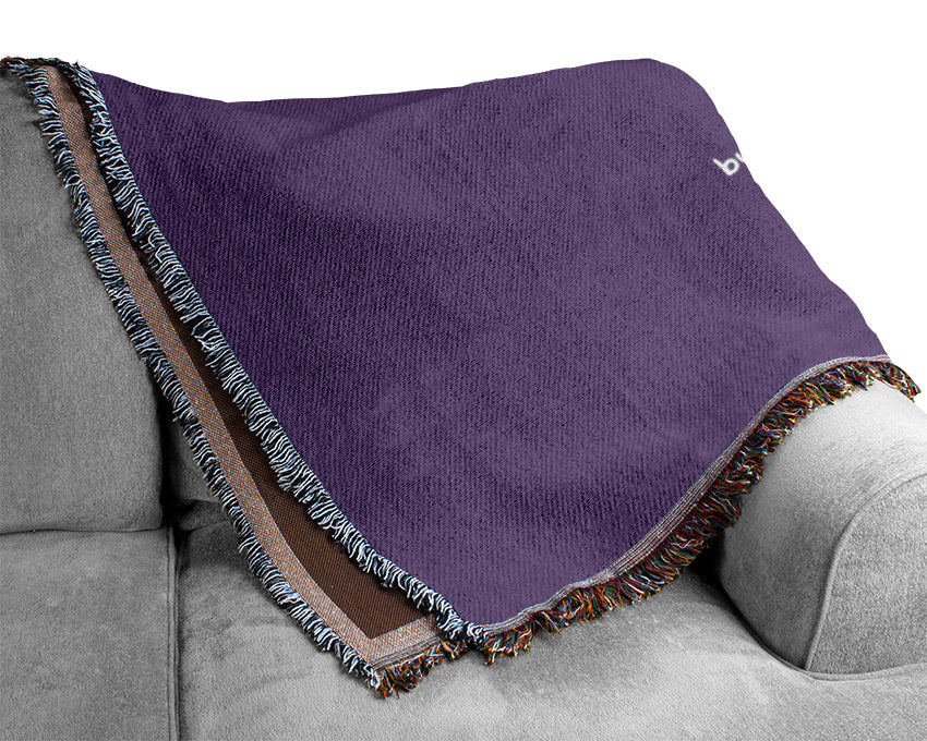 Theres Something Good In Every Day Lilac Woven Blanket