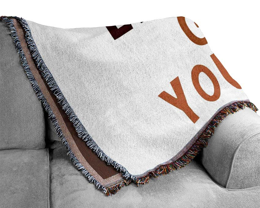 Love Quote Most Of All Let Love Guide Your Life Woven Blanket