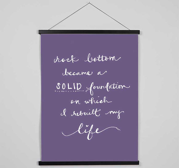 Rock Bottom Lilac Hanging Poster - Wallart-Direct UK