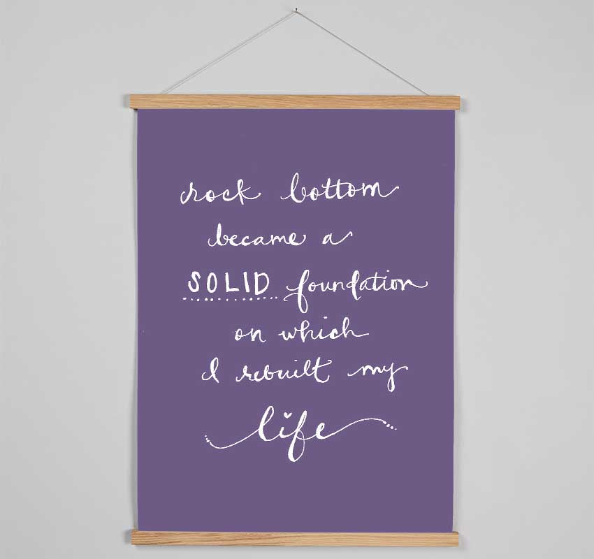 Rock Bottom Lilac Hanging Poster - Wallart-Direct UK