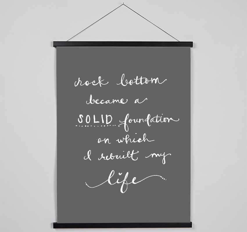 Rock Bottom Grey Hanging Poster - Wallart-Direct UK