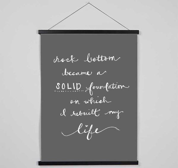 Rock Bottom Grey Hanging Poster - Wallart-Direct UK