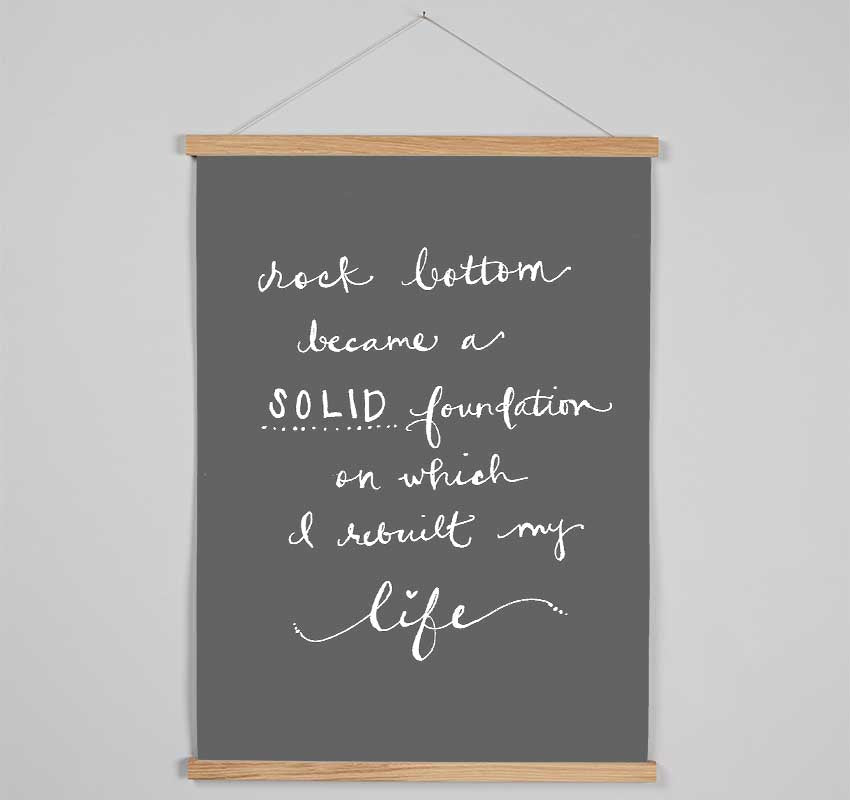 Rock Bottom Grey Hanging Poster - Wallart-Direct UK