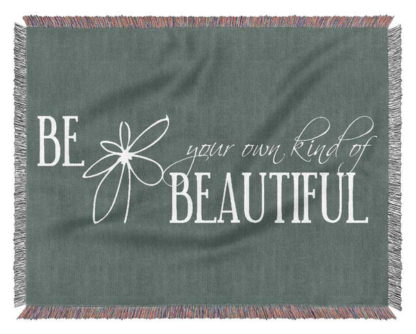 Be Your Own Kind Grey Woven Blanket