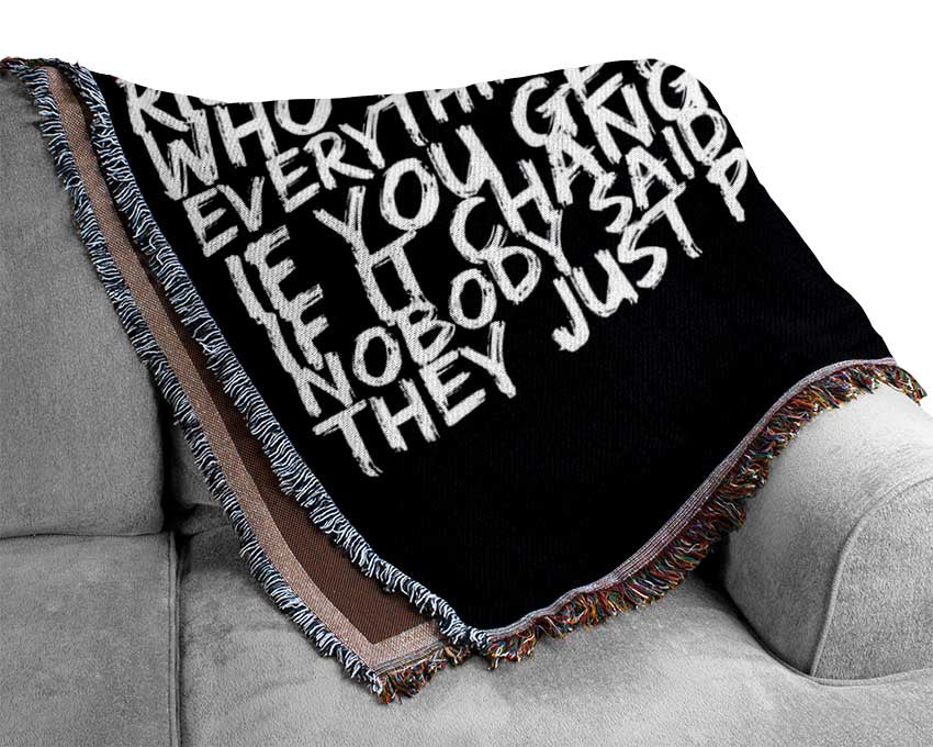 Motivational Quote Life Is Too Short Your Worth It Woven Blanket