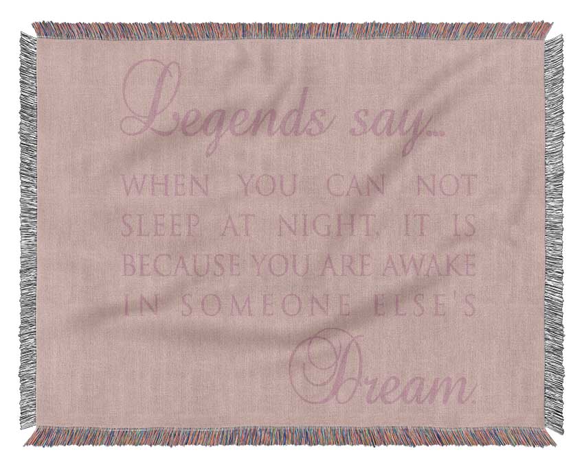 Legends Say Dream Pink Woven Blanket